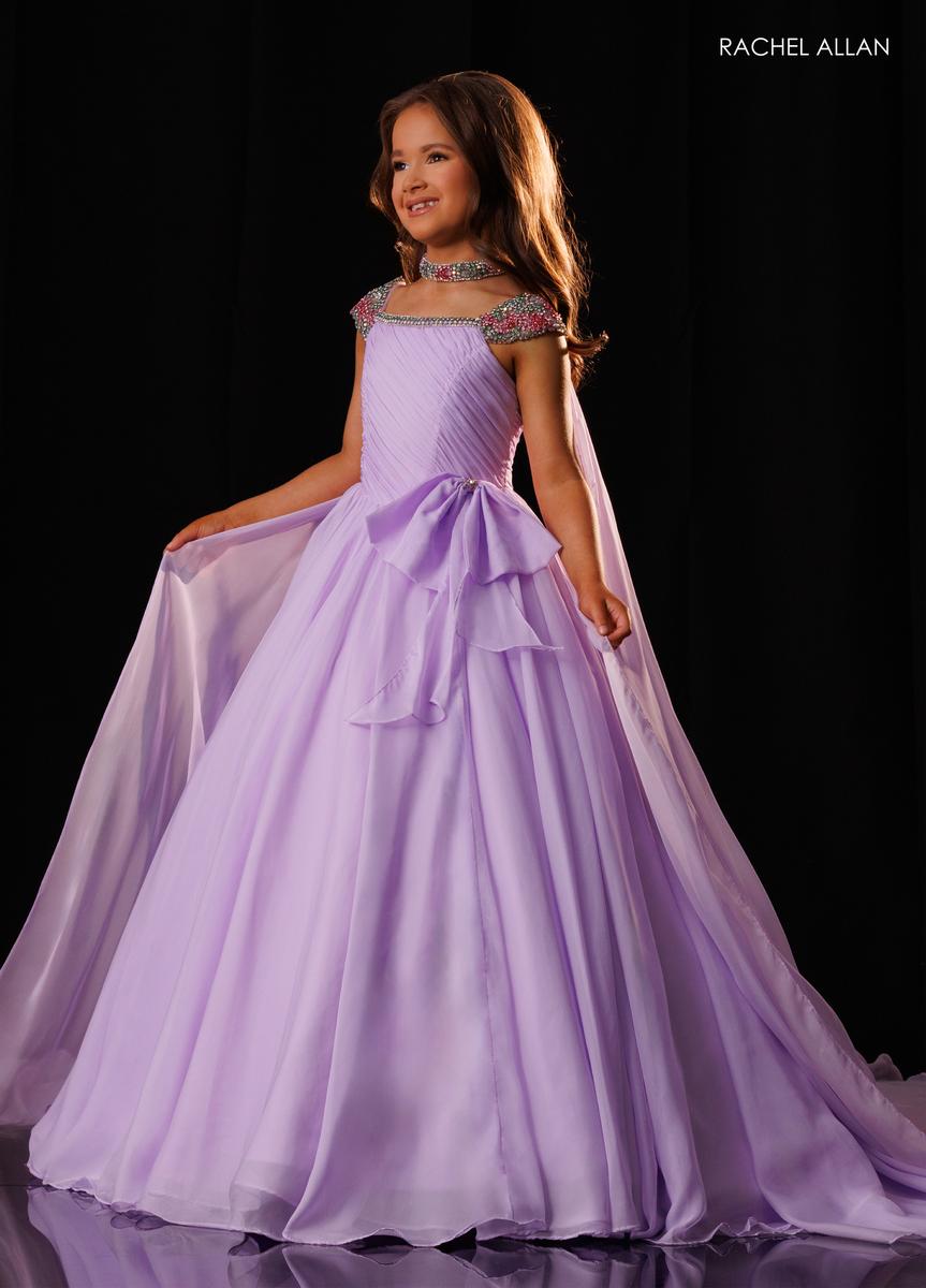 Jewel Floor-Length Chiffon Special Occasion Ball Gown Rachel Allan 10342