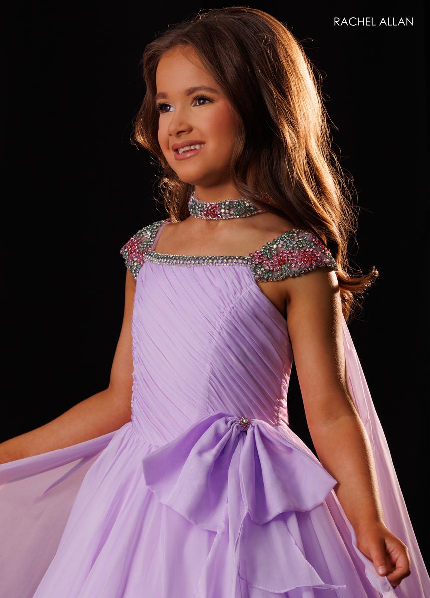 Jewel Floor-Length Chiffon Special Occasion Ball Gown Rachel Allan 10342