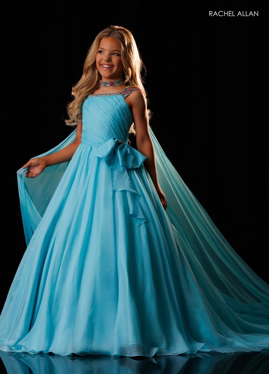 Jewel Floor-Length Chiffon Special Occasion Ball Gown Rachel Allan 10342