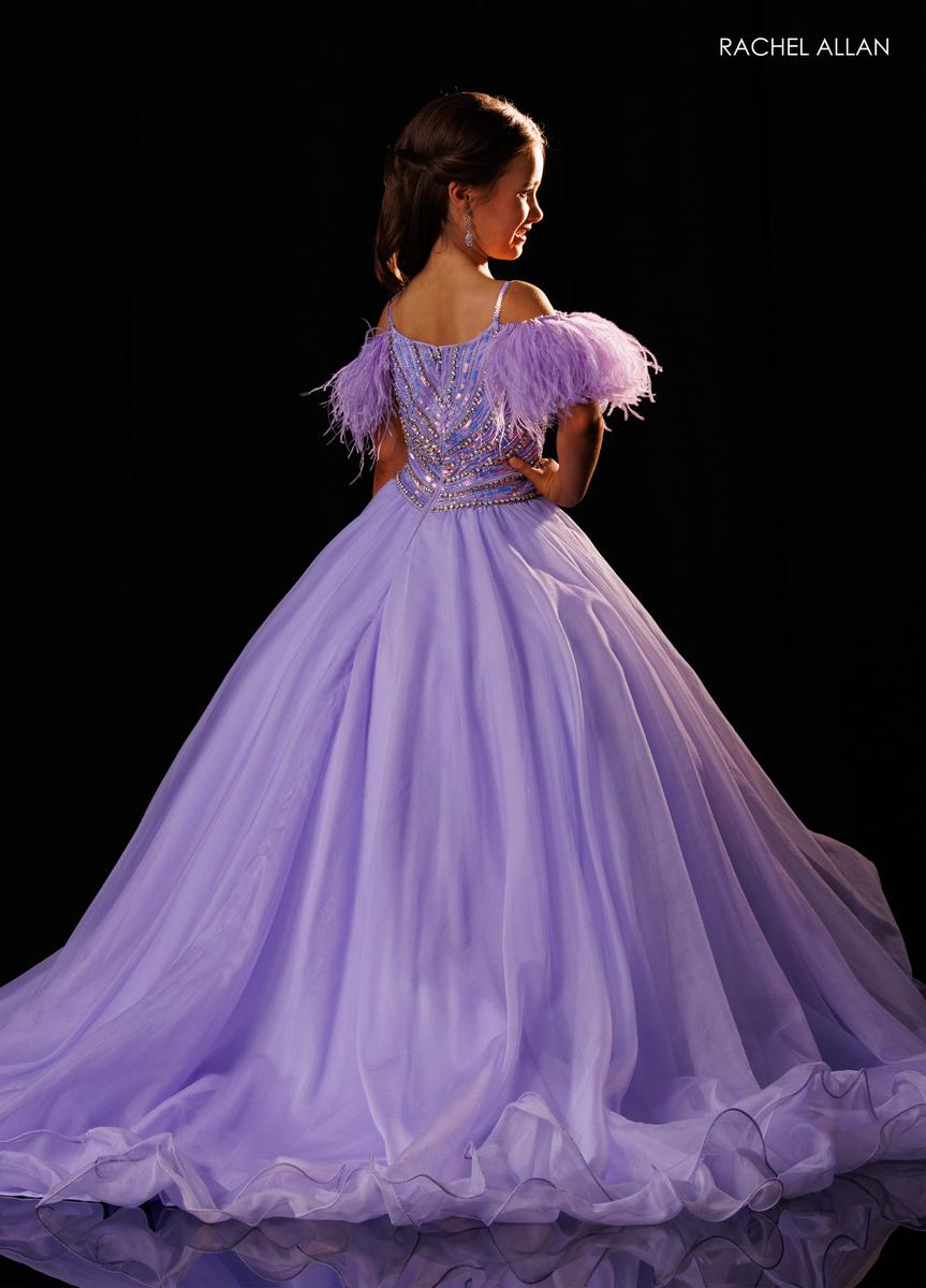 Off-the-Shoulder Floor-Length Tulle Ball Gown Rachel Allan 10344