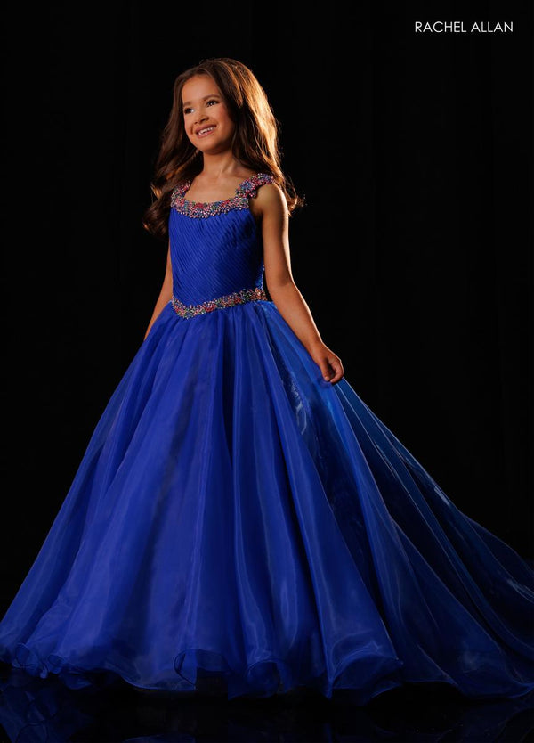 Scoop Floor-Length Tulle Special Occasion Ball Gown Rachel Allan 10349