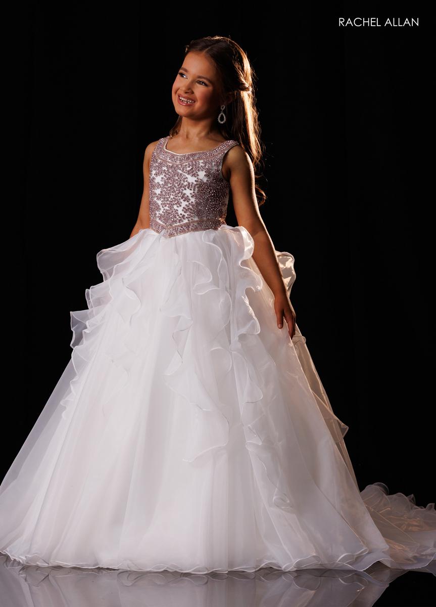 Scoop Floor-Length Tulle Special Occasion Ball Gown Rachel Allan 10354