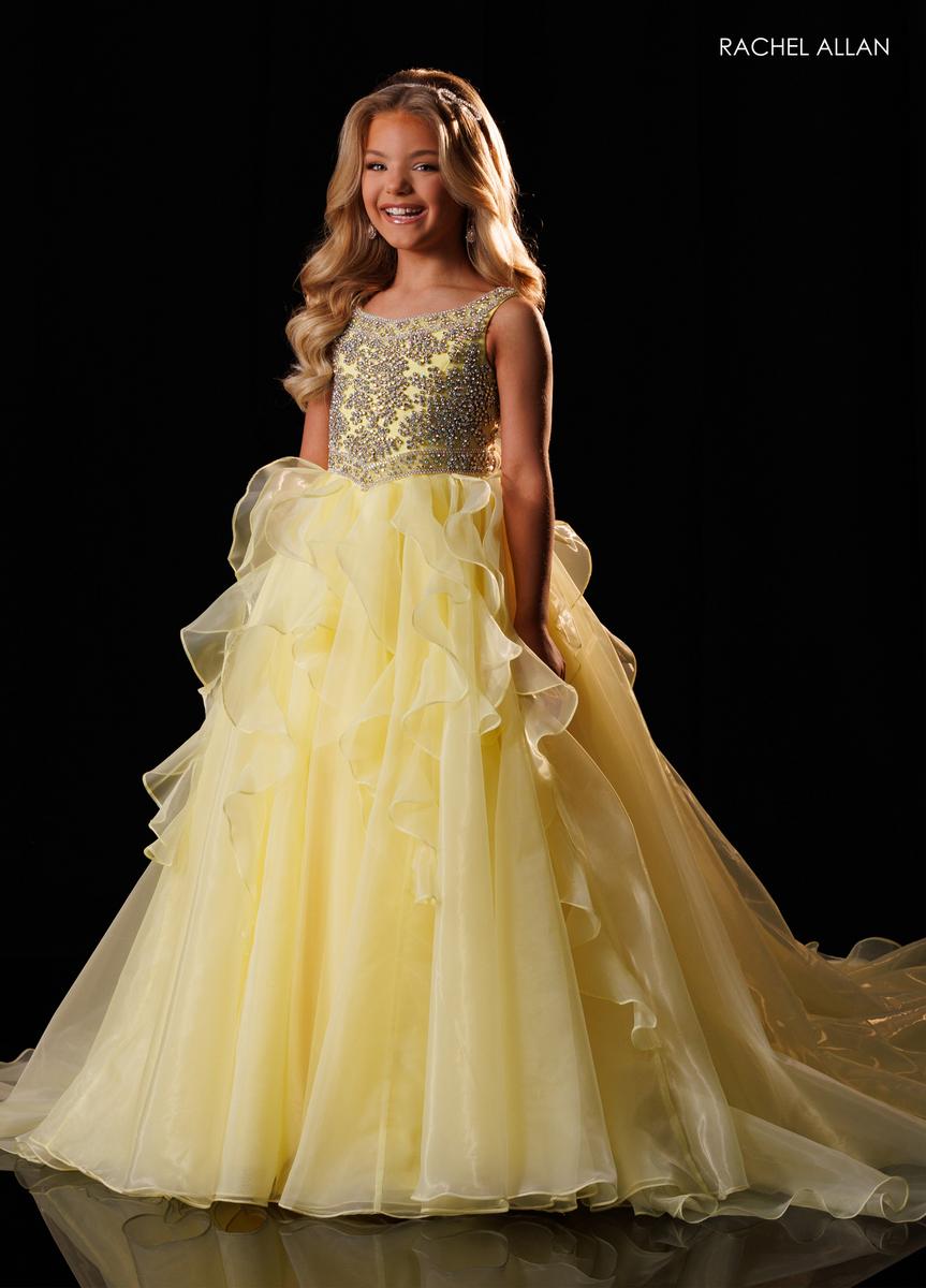Scoop Floor-Length Tulle Special Occasion Ball Gown Rachel Allan 10354