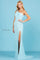 Prom Dresses Prom Fitted Slit Formal Evening Dress Sky Blue