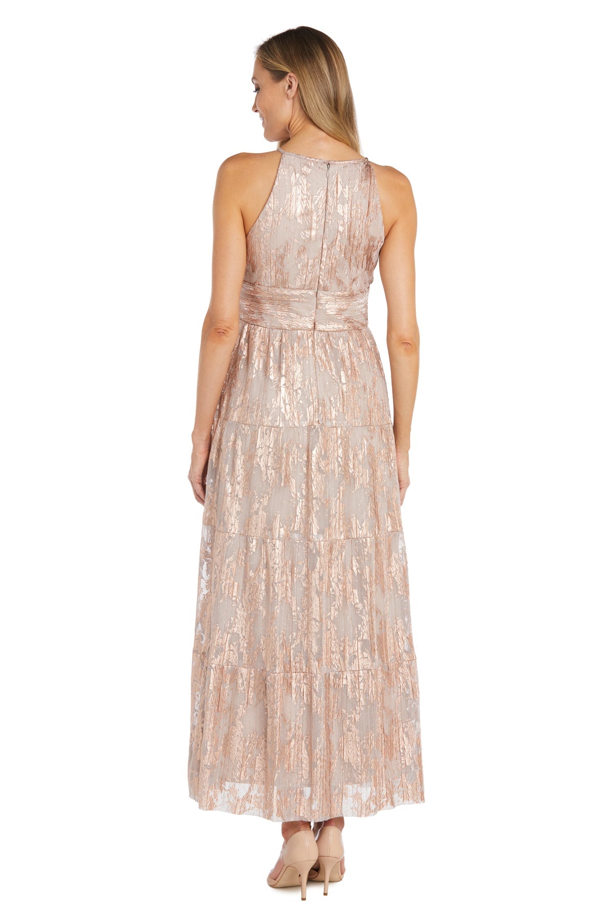 R&M Richards 1043 A Line Long Formal Printed Evening Dress