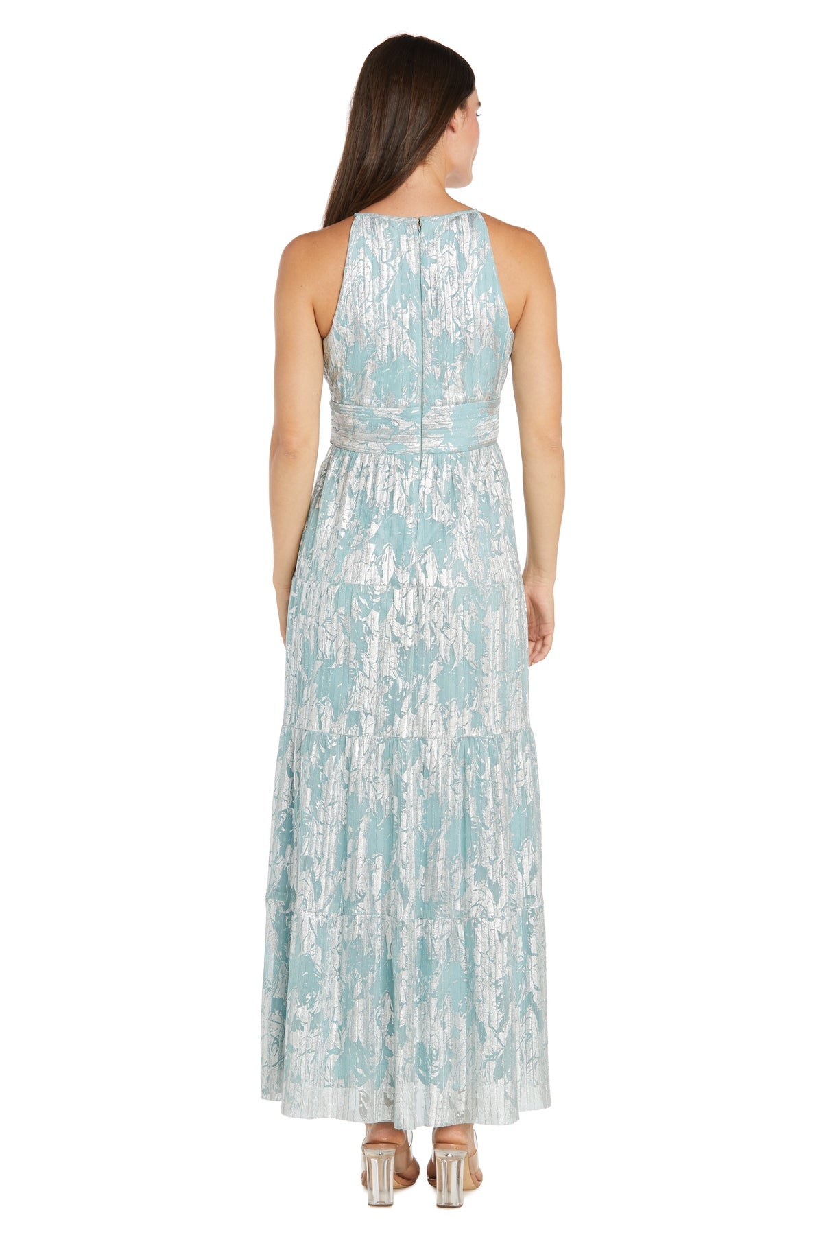 R&M Richards 1043 A Line Long Formal Printed Evening Dress