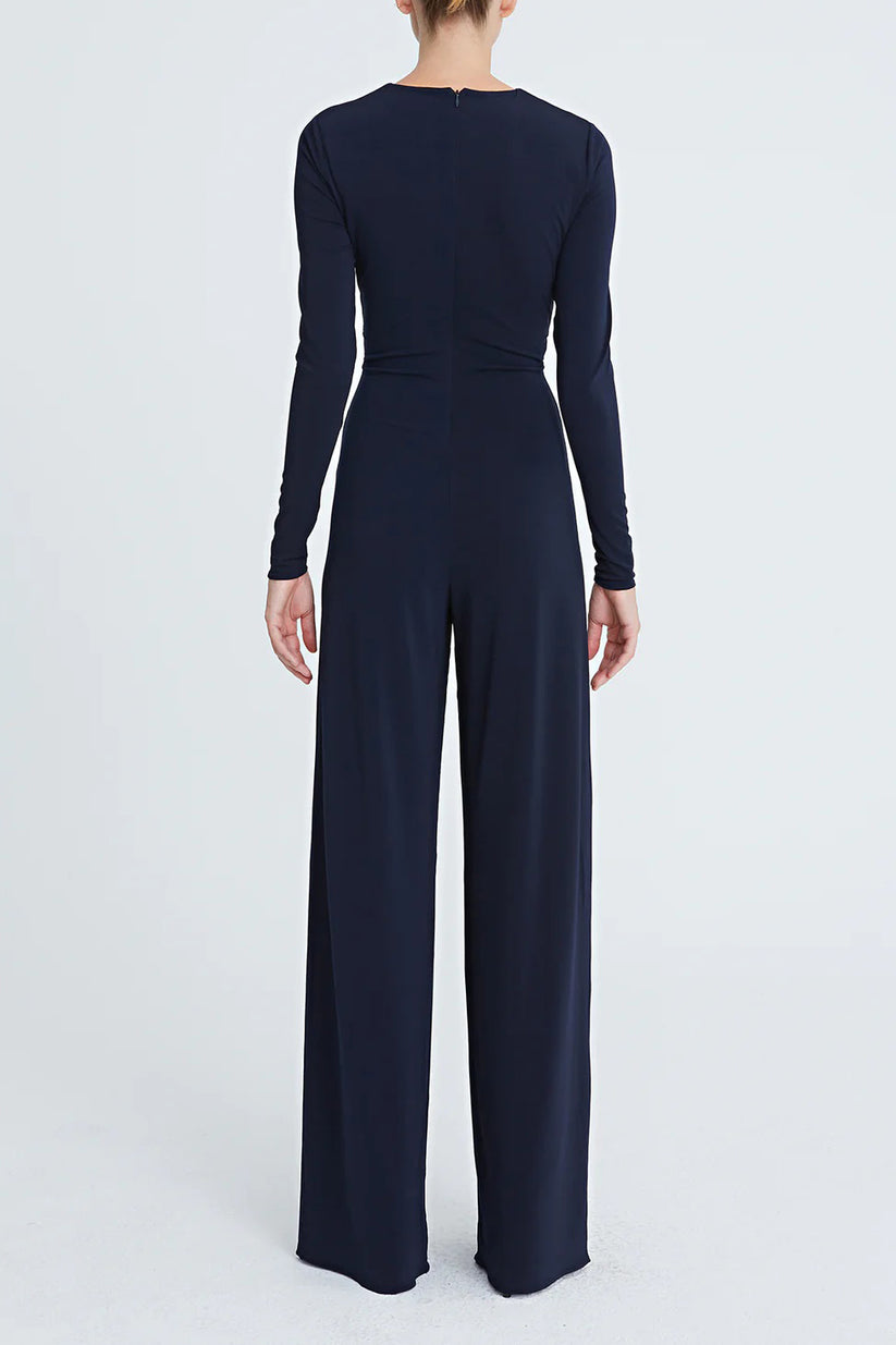 Halston 1047227 Long Sleeve Keyhole Formal Jumpsuit