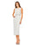 Cocktail Dresses Beaded Formal Fitted Midi Dress White