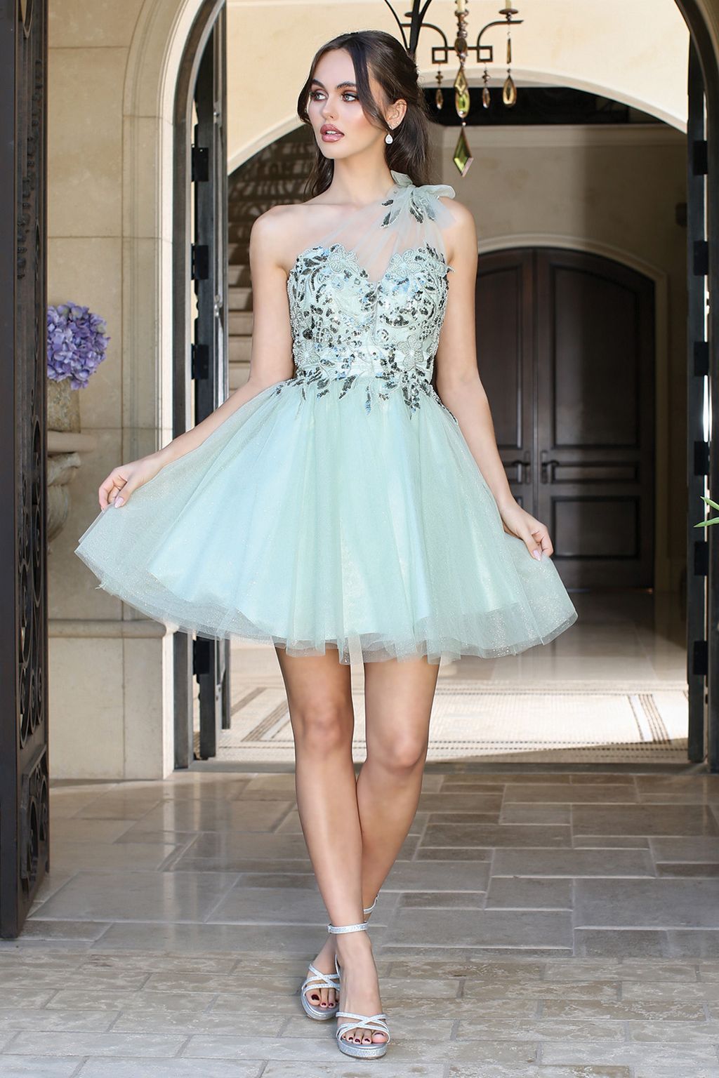 sachin and babi light blue dress Light Blue Sequin Mini Homecoming Dress Tight Short Prom Dress PD490 –  Pgmdress main image 1