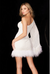 Cocktail Dresses Short Sequin Feather Cocktail Prom Dress Ivory