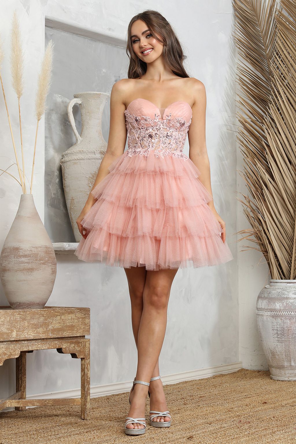 Adora 1062 Homecoming Short Glitter Prom Cocktail Dress