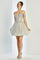 Cocktail Dresses Homecoming Prom Short A Line Glitter Corset Cocktail Dress Silver