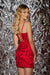 Cocktail Dresses Short Cocktail Fitted Sequin Dress Red