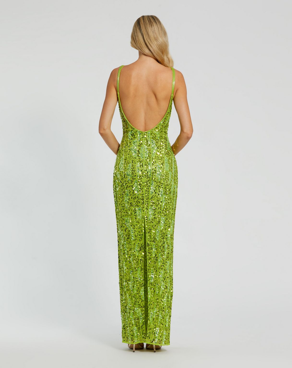 Long Formal Fitted Back Slit Dress Fitted Silhouette Mac Duggal 10696