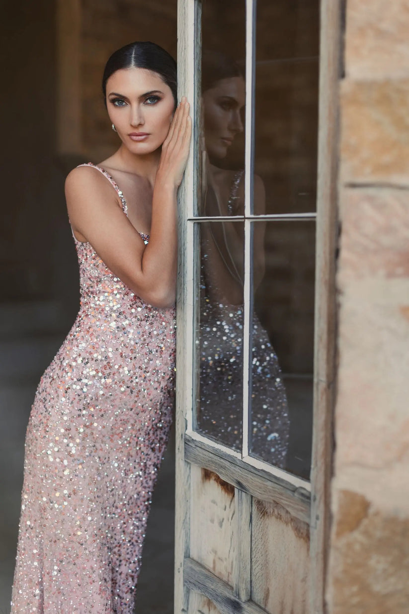Prom Dresses Prom Long Sleeveless Evening Dress Pink