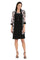 Mother of the Bride Dresses Two Piece Short Printed Jacket Petite Dress Black/Pink