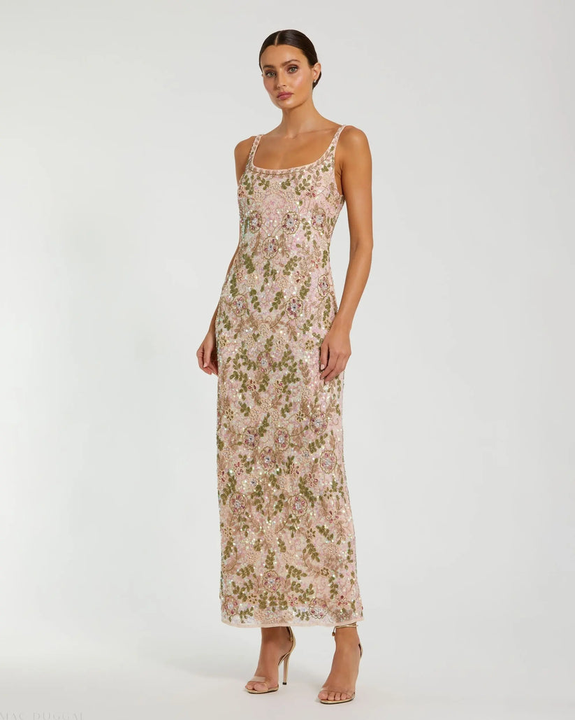fitted floral maxi dress Laufry Yellow Floral Print Maxi Dress - US 16 main image 1