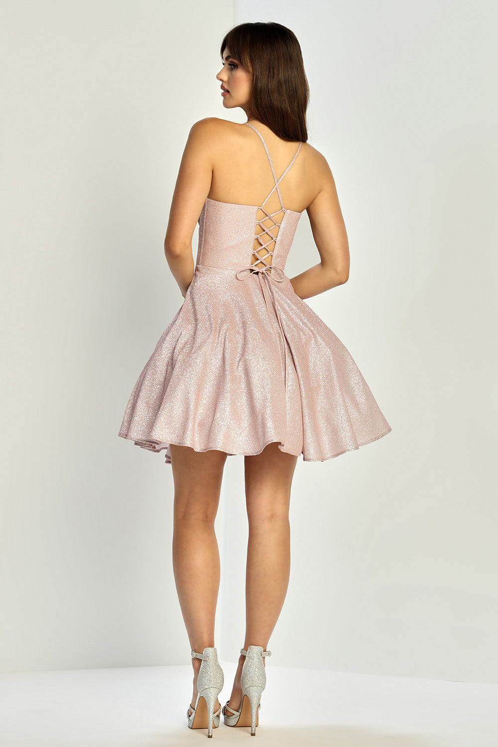 Cocktail Dresses Glitter Short Homecoming A Line Cocktail Dress Rose