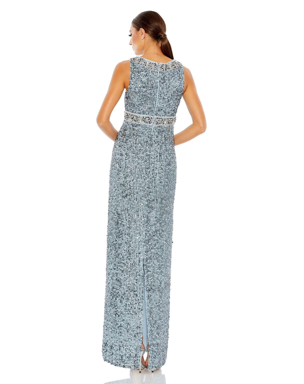 Mac Duggal 10839 Long Sleeveless Formal Dress