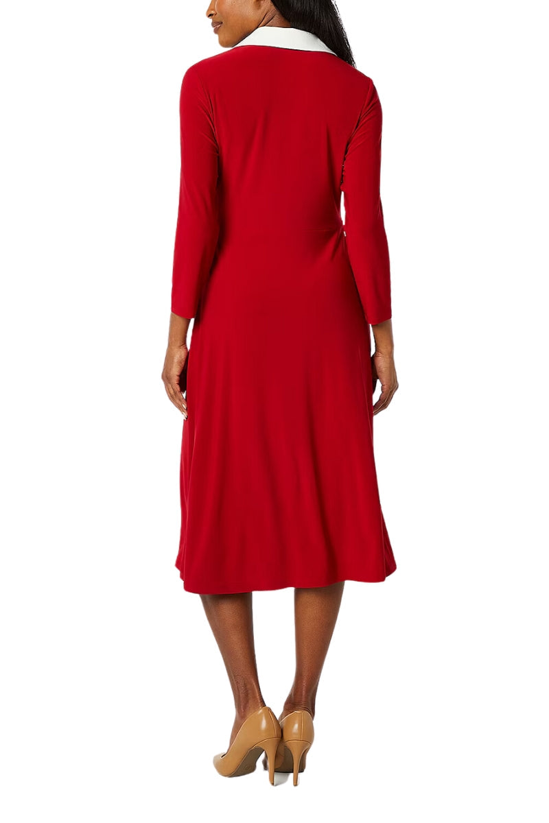 Evan Picone 10877845 Short Cocktail Midi Wrap Dress