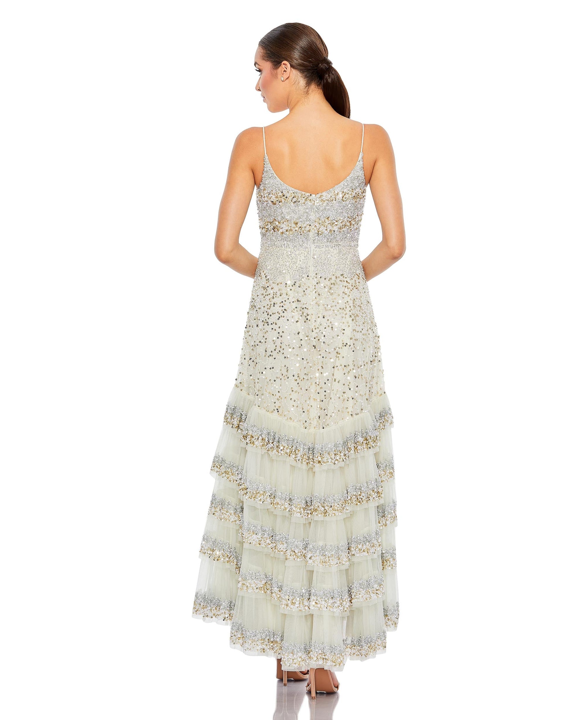 Mac Duggal 10883 Long Formal Sequin Prom Dress