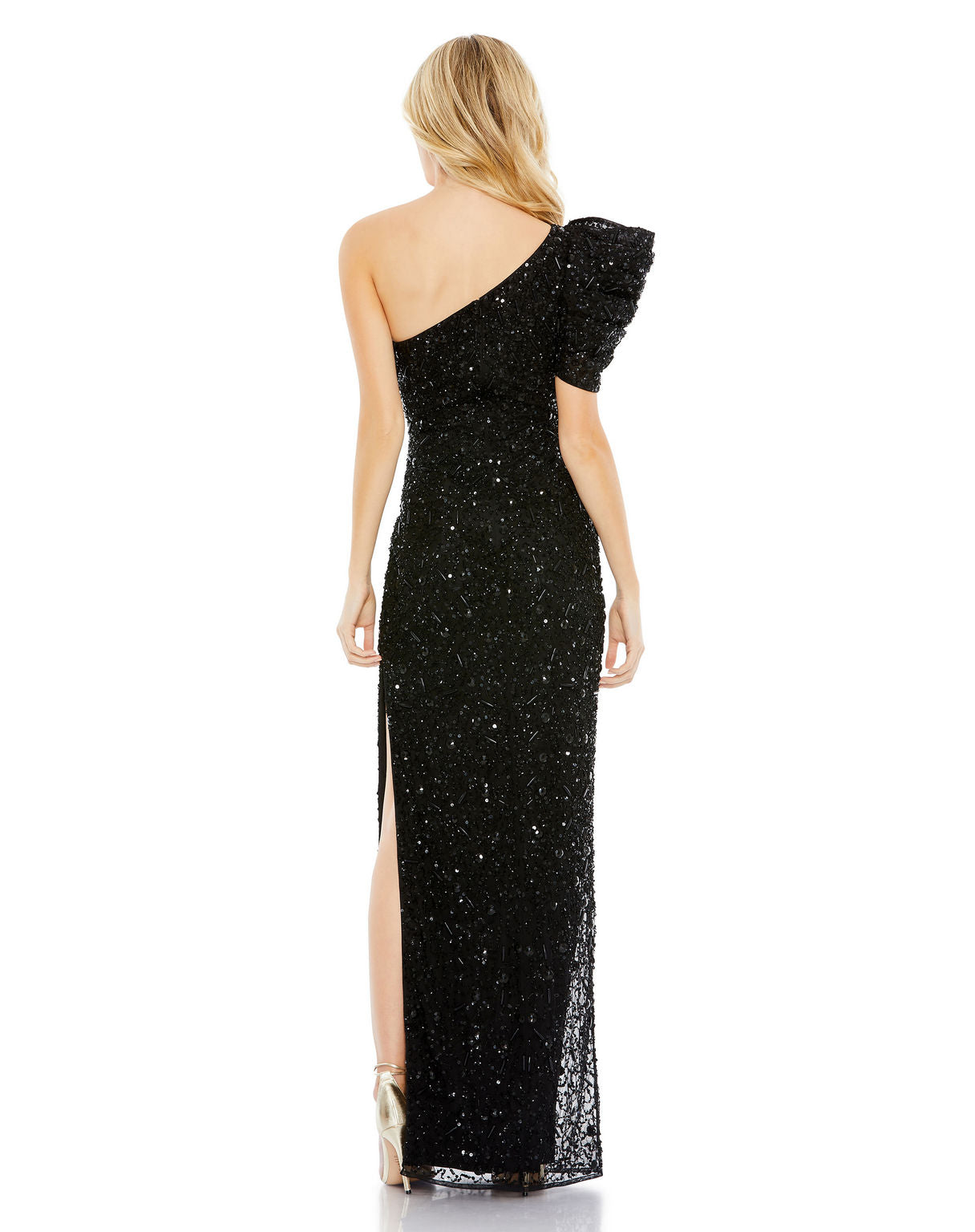 Mac Duggal 10912 Long Beaded Sequin Formal Prom Dress