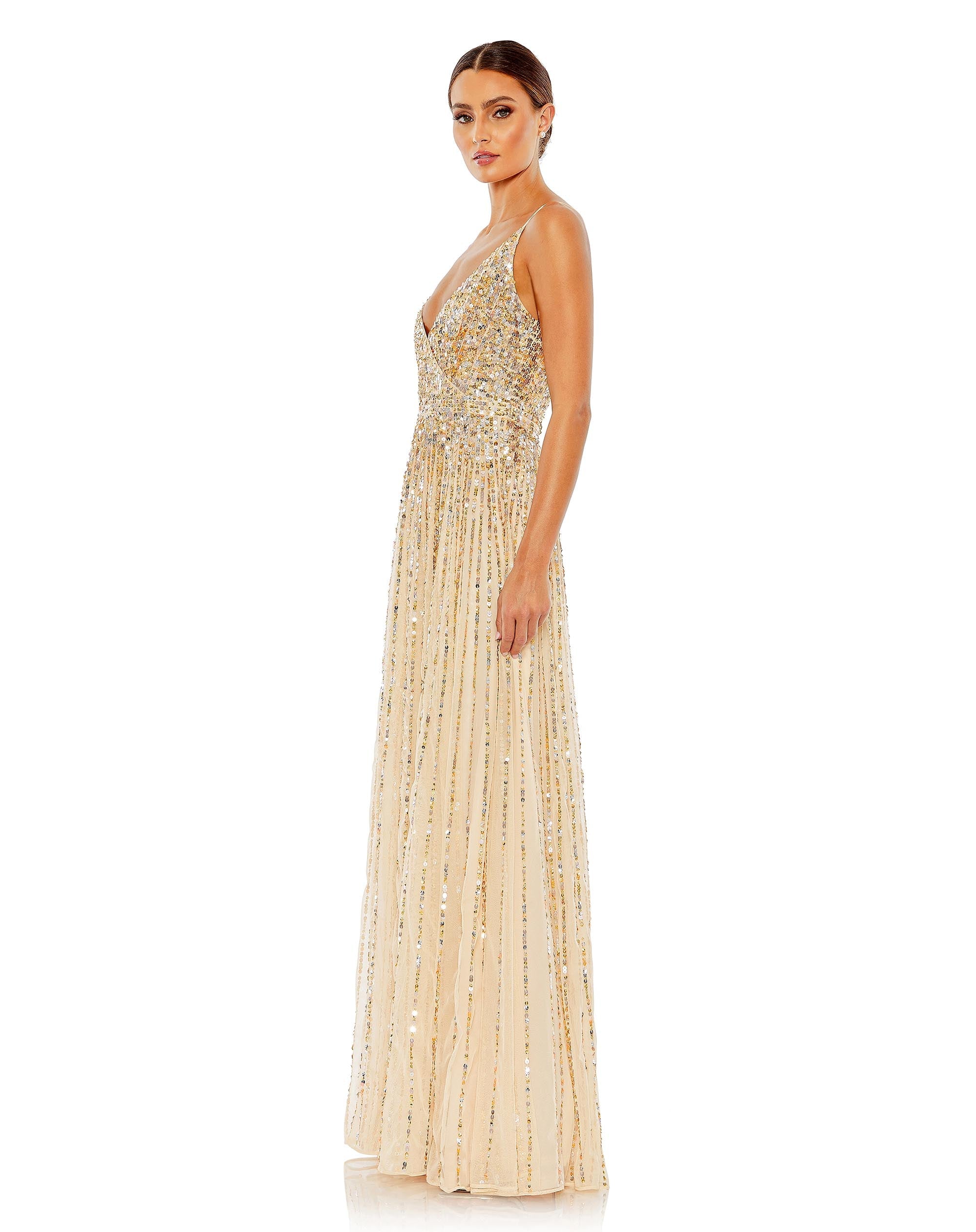 Mac Duggal Long Spaghetti Strap Prom Dress 10928 - The Dress Outlet