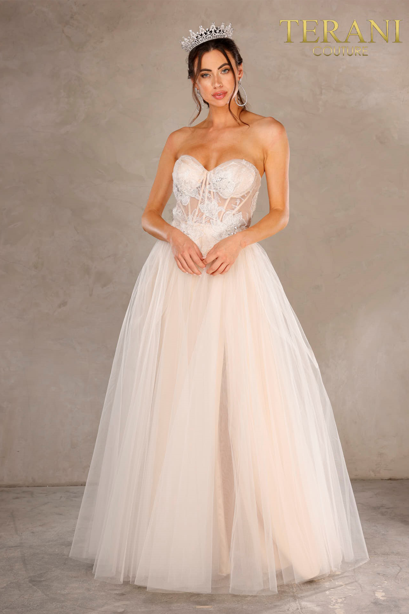 Terani Couture Strapless Long Prom Dress 2215P0005 - The Dress Outlet