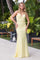 Prom Dresses Long Fitted Formal Beaded Lace Prom Dress Lemon