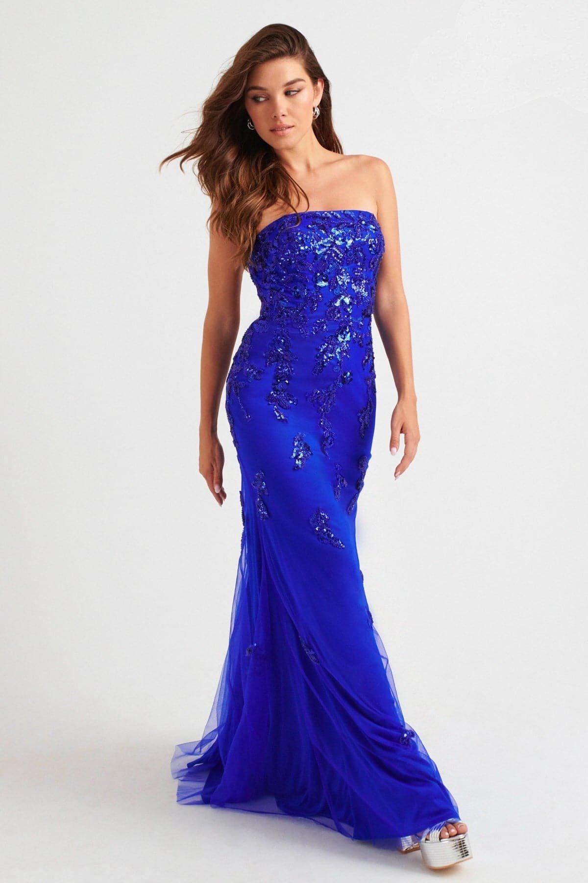 Prom Dresses Prom Beaded Lace Long Formal Mermaid Dress Royal