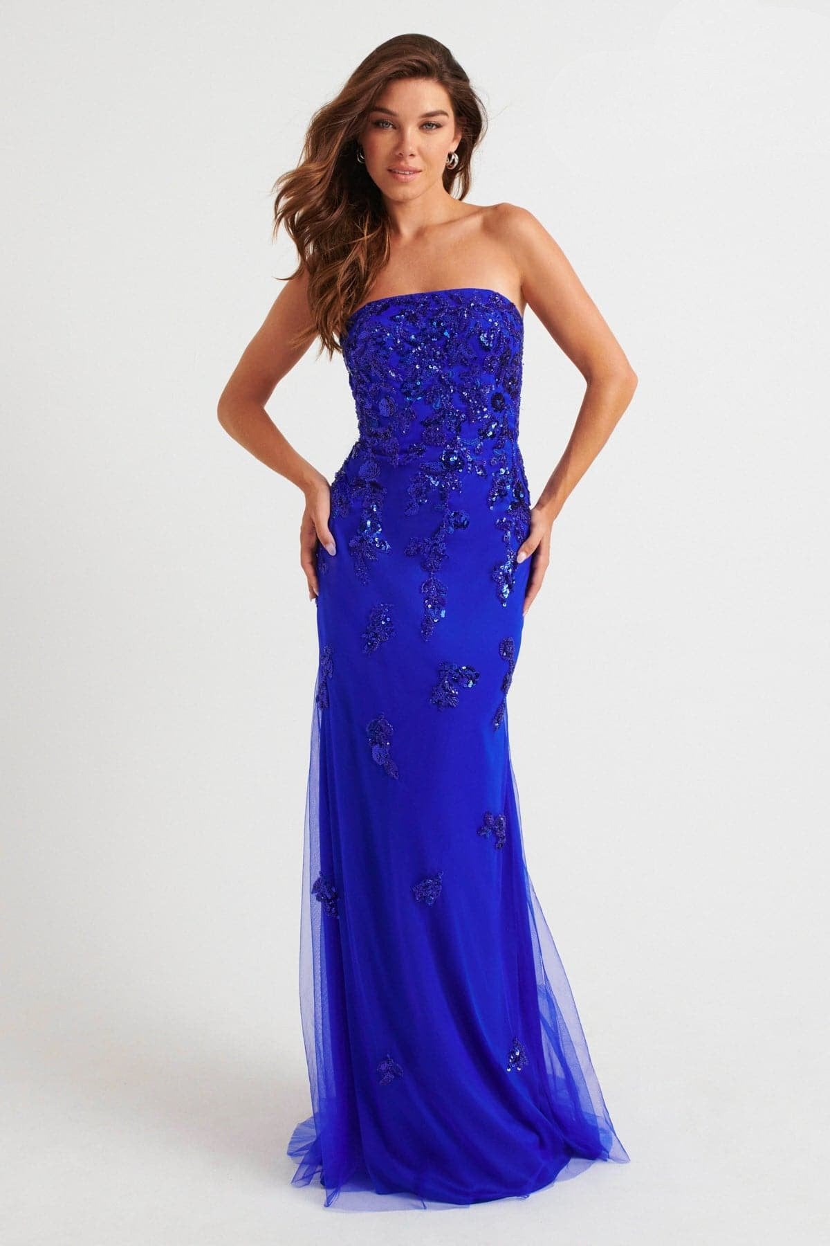 Prom Dresses Prom Beaded Lace Long Formal Mermaid Dress  Royal