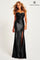 Prom Dresses Long Formal Fitted Slit Corset Prom Dress Black/Black