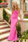 Prom Dresses Fitted Long Formal Prom Maxi Dress Bubblegum Pink