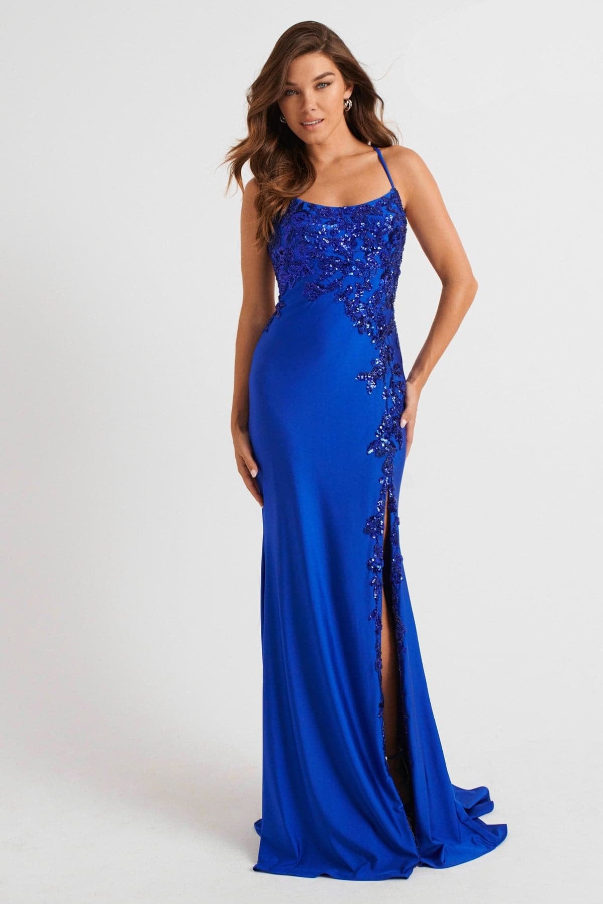 Prom Dresses Long Formal Sequin Lace Prom Dress  Royal