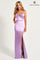 Prom Dresses Long Prom Ruched Slit Formal Evening Dress Lilac