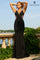 Prom Dresses Long Prom Floral Applique Formal Evening Dress Black Sunburst