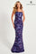 Prom Dresses Long Formal Evening Sequin Floral Prom Dress Purple Navy