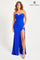 Prom Dresses Long Formal Slit Pleated Evening Prom Dress Royal