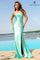 Prom Dresses Prom Long Slit Formal Chic Mermaid Dress Mint