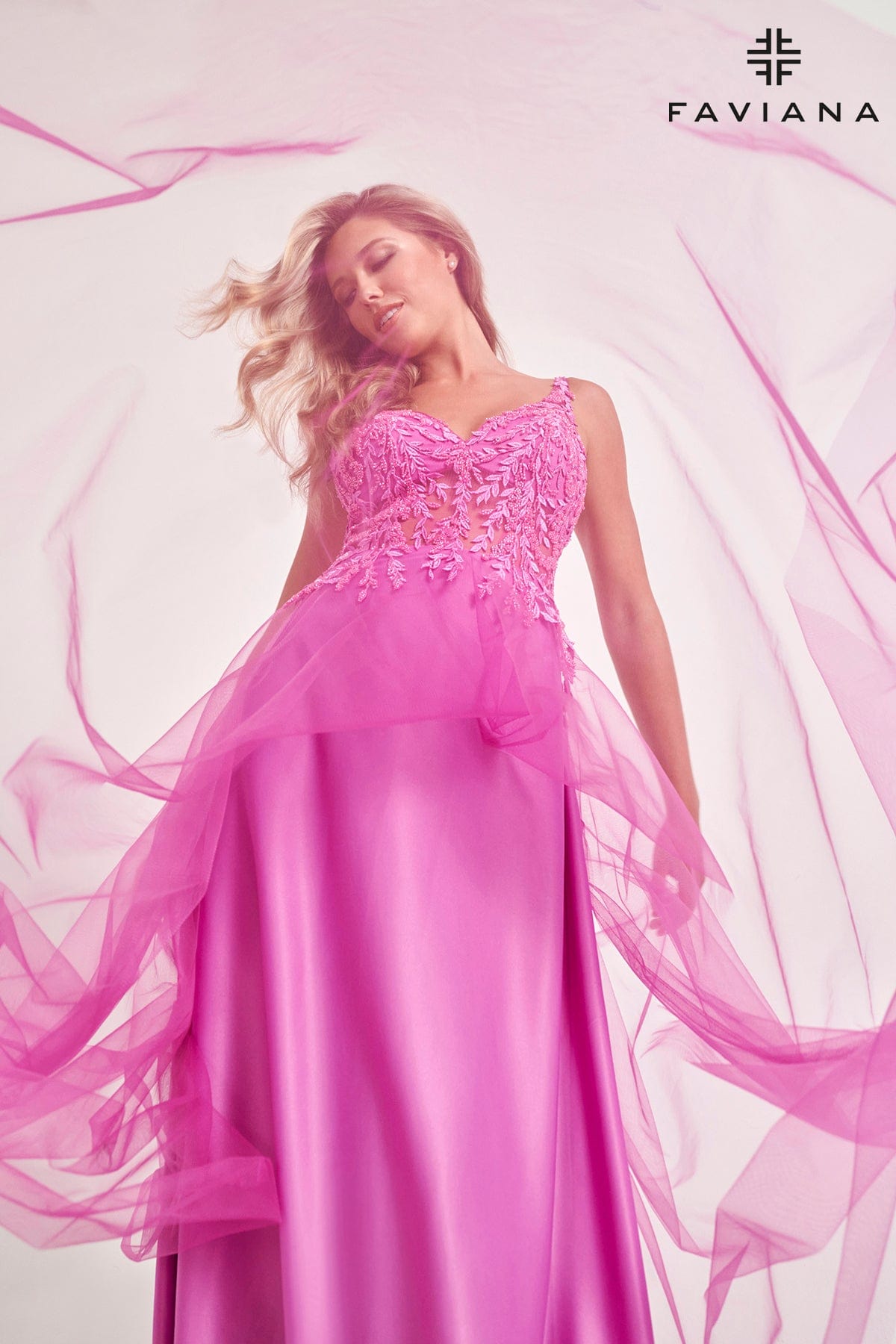 Prom Dresses Long Lace Formal Prom A Line Dress Fuchsia