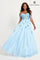 Prom Dresses A Line Long Sequin Lace Formal Prom Dress Ice Blue