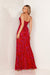Prom Dresses Sequin Long Formal Prom Fitted Dress Red/Fuschsia