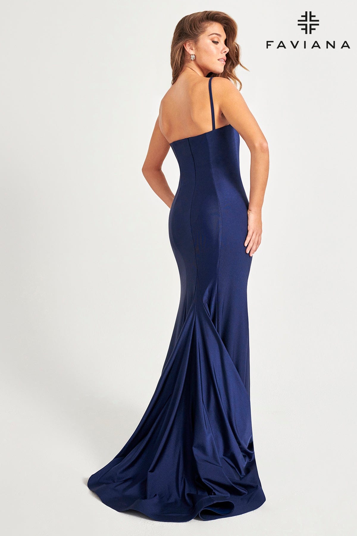 Faviana 11071 Long Formal Fitted Slit Evening Prom Dress