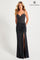 Prom Dresses Formal Fitted Slit Evening Prom Dress Black