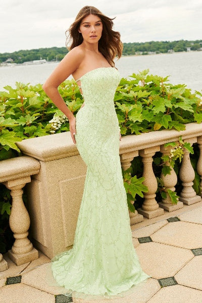 Prom Dresses Beaded Applique Long Formal Lace Prom Dress Calery