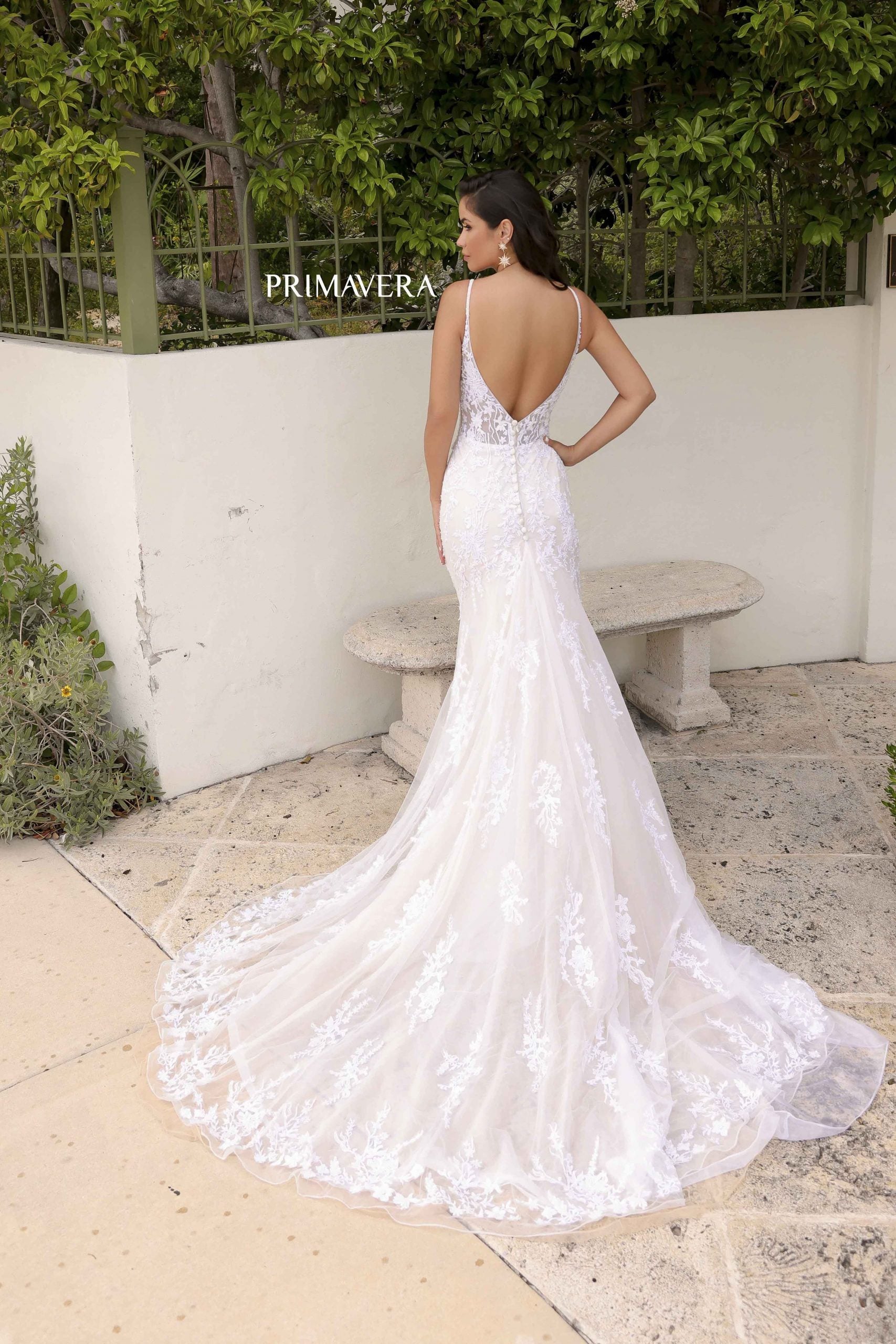 Wedding Dresses Spaghetti Strap Fit and Flare Wedding Gown IVORY