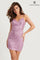 Homecoming Dresses Beaded Short Applique Homecoming Cocktail Dress Lilac