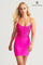 Homecoming Dresses Short Fitted Beaded Corset Mini Cocktail Dress Hot Pink