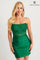 Homecoming Dresses Short Cocktail Fitted Corset Homecoming Mini Dress Dark Emerald