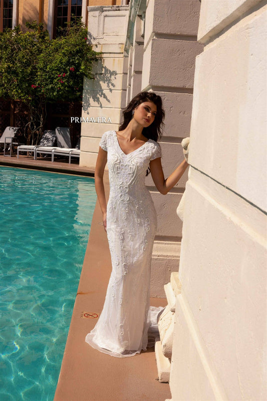 Wedding Dresses Long Bridal Gown Fitted Wedding Dress Ivory